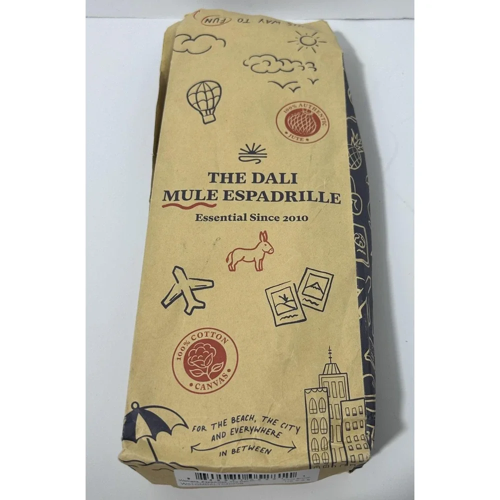 Soludos The Dali Mule Shoes Womens Size 9.5 Brown Canvas Espadrille Slip On